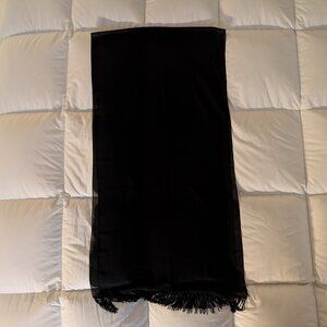 Black Schall with Pearl Fringe